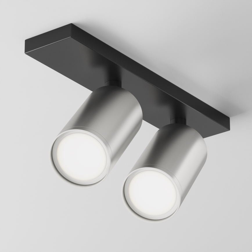 Maytoni C051CL-U-02BS - Reflektorska svjetiljka FOCUS 2xGU10/10W/230V mat krom/crna