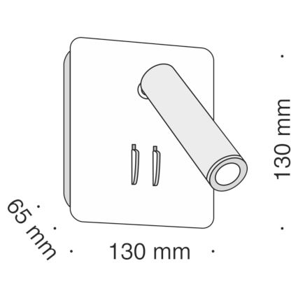 Maytoni C175-WL-01-6W-B - LED Zidna reflektorska svjetiljka IOS LED/9W/230V crna