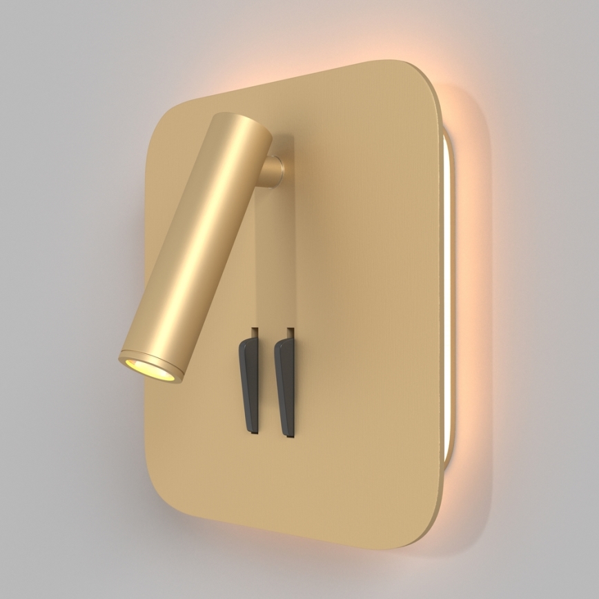 Maytoni C175-WL-01-6W-MG - LED Zidna reflektorska svjetiljka IOS LED/9W/230V zlatna