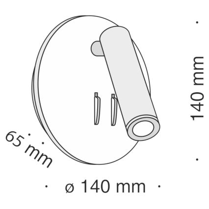 Maytoni C176-WL-01-6W-B - LED Zidna reflektorska svjetiljka IOS LED/9W/230V crna