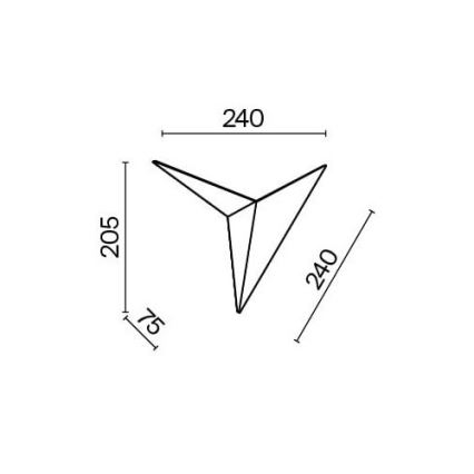 Maytoni C808WL-L3B - LED Zidna svjetiljka TRAME LED/3W/230V crna