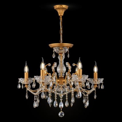 Maytoni DIA004-06-G - Luster na lancu SEVILLA 6xE14/60W/230V
