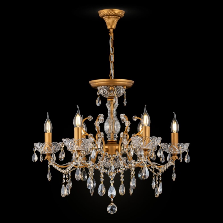 Maytoni DIA004-06-G - Luster na lancu SEVILLA 6xE14/60W/230V