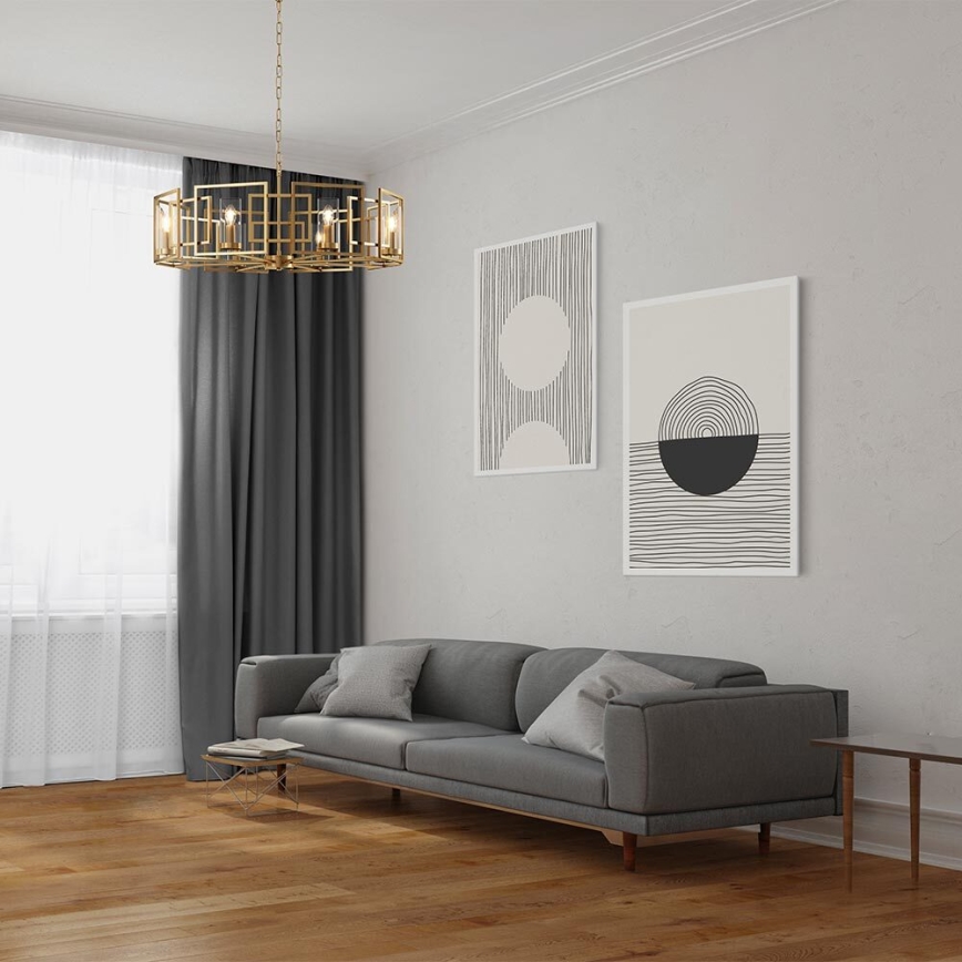 Maytoni H009PL-08G - Luster na lancu BOWI 8xE14/40W/230V