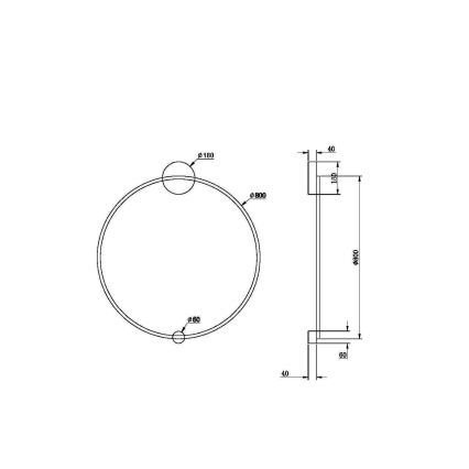 Maytoni MOD005WL-L46BSK1 - LED Zidna svjetiljka HALO LED/47W/230V