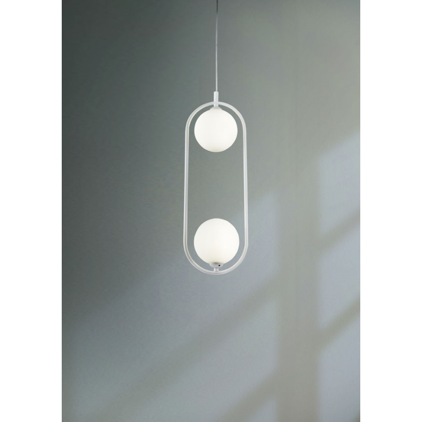 Maytoni MOD013PL-02W - Luster na sajli RING 2xG9/25W/230V bijela