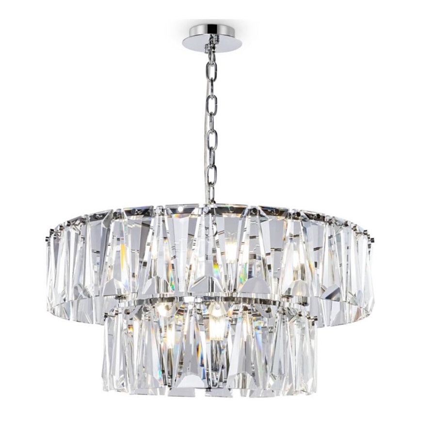 Maytoni MOD043PL-12CH - Luster na lancu PUNTES 12xE14/40W/230V sjajni krom