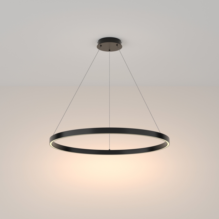 Maytoni MOD058PL-L42B3K - LED Luster na sajli RIM LED/51W/230V 3000K pr. 80 cm crna