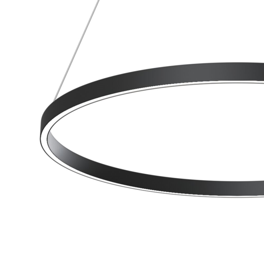 Maytoni MOD058PL-L42B3K - LED Luster na sajli RIM LED/51W/230V 3000K pr. 80 cm crna