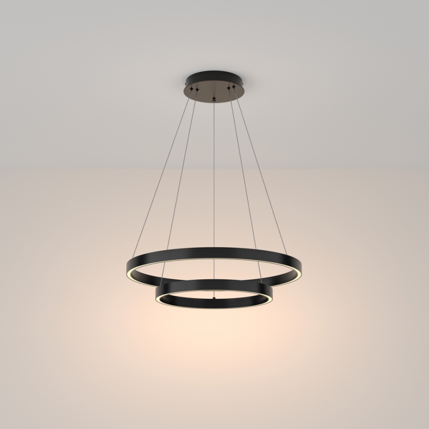 Maytoni MOD058PL-L55B3K - LED Luster na sajli RIM LED/61W/230V 3000K pr. 60 cm crna