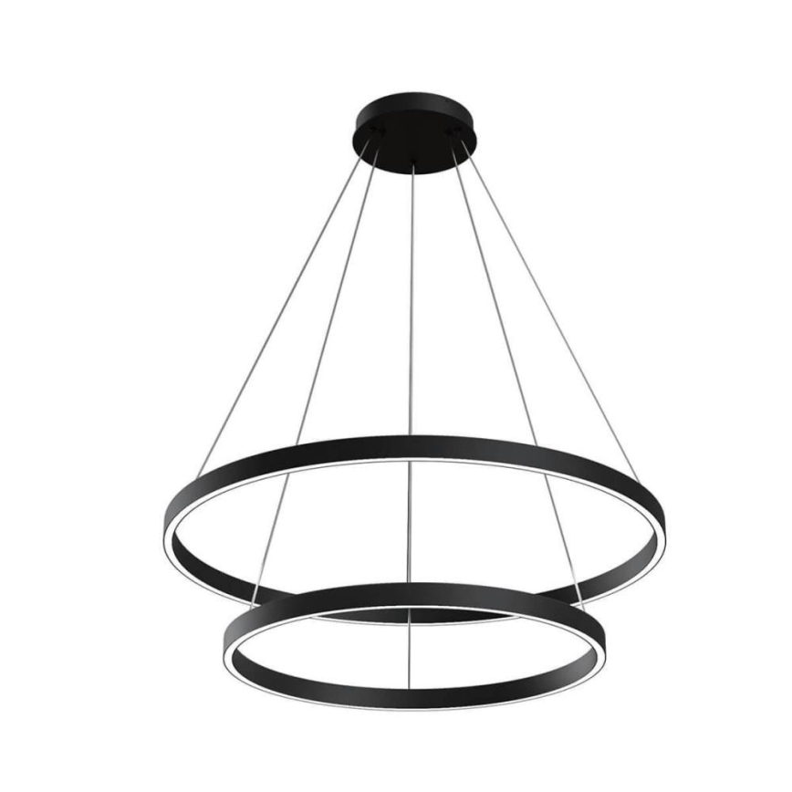 Maytoni MOD058PL-L74B3K - LED Luster na sajli RIM LED/88W/230V 3000K pr. 80 cm crna