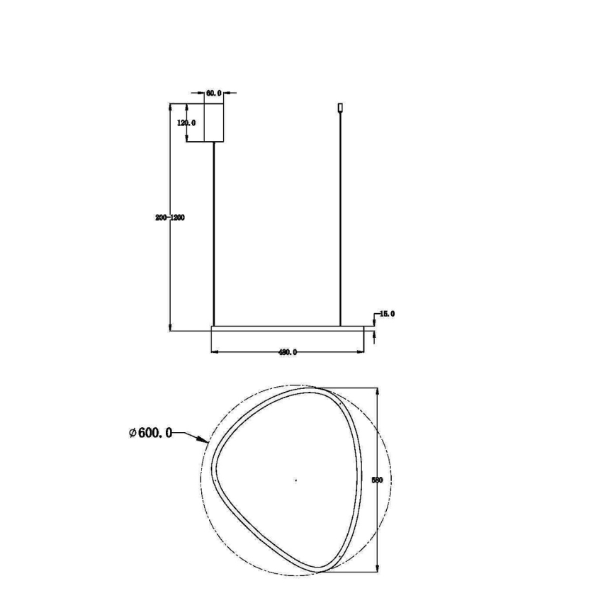Maytoni MOD072PL-L28BS3K1 - LED Luster na sajli GLINT LED/24W/230V zlatna pr. 60 cm
