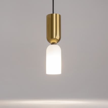 Maytoni MOD177PL-01G - Luster na sajli MEMORY 1xE14/40W/230V zlatna/bijela