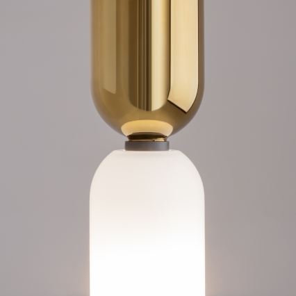 Maytoni MOD177PL-01G - Luster na sajli MEMORY 1xE14/40W/230V zlatna/bijela