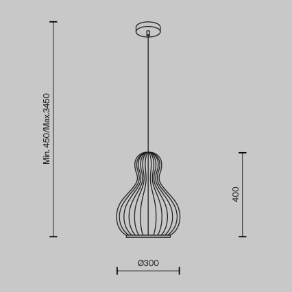 Maytoni MOD192PL-01W1 - Luster na sajli ROOTS 1xE27/40W/230V pr. 30 cm bež