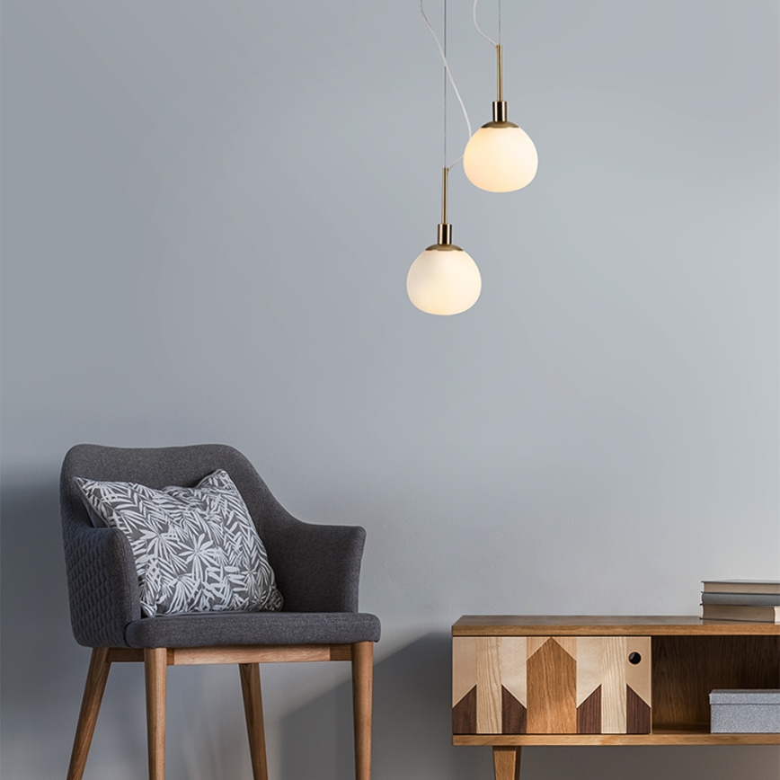 Maytoni MOD221-PL-01-G - Luster na sajli ERICH 1xE14/40W/230V bakrena