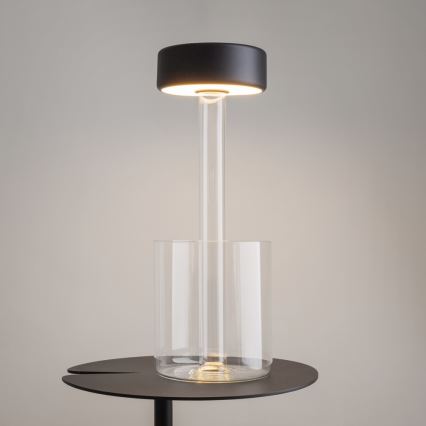 Maytoni MOD229TL-L3B3K1 - LED Prigušiva punjiva prijenosna stolna lampa LED/3W/5V 2200-4000K crna/prozirna
