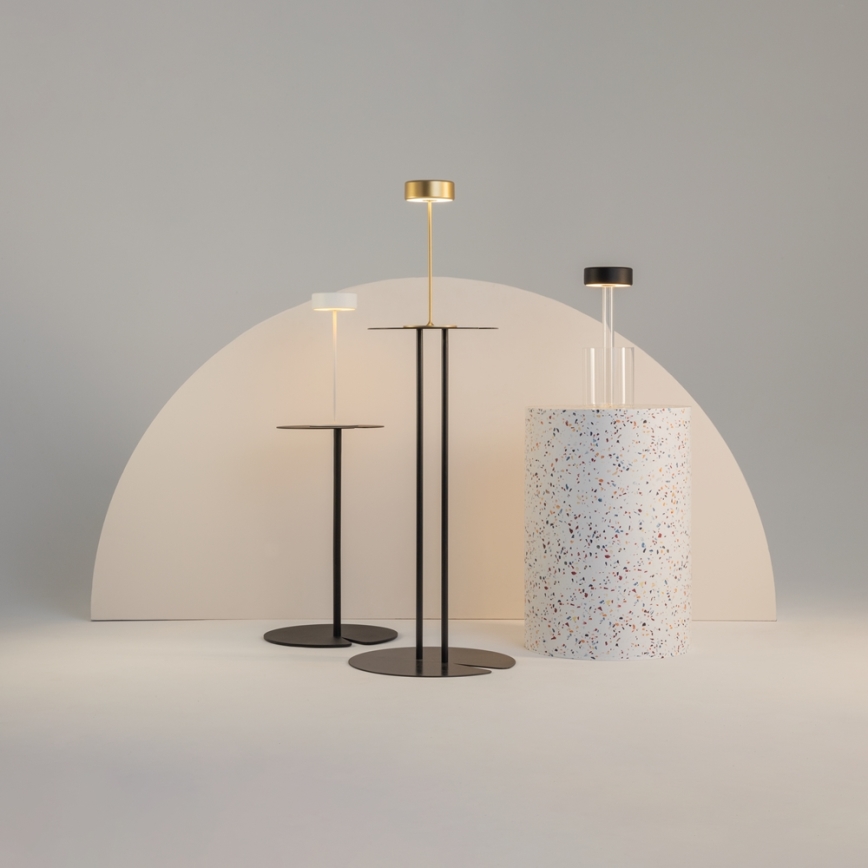 Maytoni MOD229TL-L3B3K1 - LED Prigušiva punjiva prijenosna stolna lampa LED/3W/5V 2200-4000K crna/prozirna