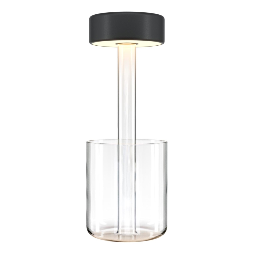 Maytoni MOD229TL-L3B3K1 - LED Prigušiva punjiva prijenosna stolna lampa LED/3W/5V 2200-4000K crna/prozirna