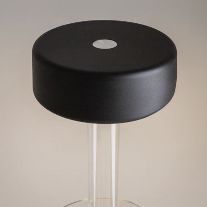 Maytoni MOD229TL-L3B3K1 - LED prenosna stolna lampa s mogućnošću prigušivanja, punjiva, LED/3W/5V 2200-4000K 2000 mAh crna/prozirna