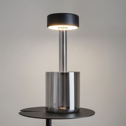 Maytoni MOD229TL-L3B3K3 - LED Prigušiva punjiva prijenosna stolna lampa LED/3W/5V 2200-4000K crna/siva