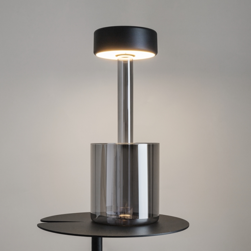 Maytoni MOD229TL-L3B3K3 - LED Prigušiva punjiva prijenosna stolna lampa LED/3W/5V 2200-4000K crna/siva
