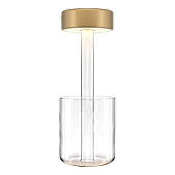 Maytoni MOD229TL-L3G3K1 - LED Prigušiva punjiva prijenosna stolna lampa LED/3W/5V 2200-4000K 2000 mAh zlatna/prozirna