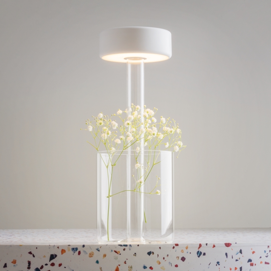 Maytoni MOD229TL-L3W3K1 - LED Prigušiva punjiva prijenosna stolna lampa LED/3W/5V 2200-4000K bijela/prozirna