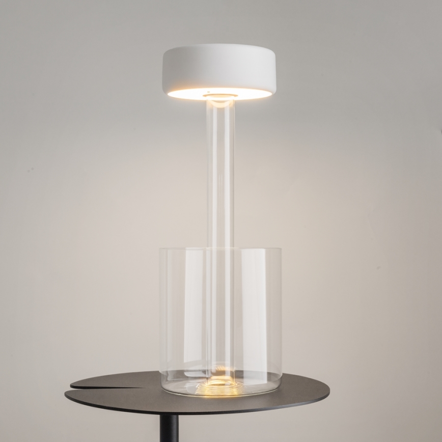 Maytoni MOD229TL-L3W3K1 - LED Prigušiva punjiva prijenosna stolna lampa LED/3W/5V 2200-4000K bijela/prozirna