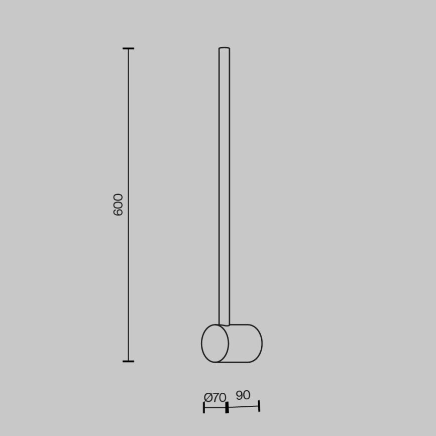 Maytoni MOD237WL-L6BS3K - LED Zidna svjetiljka LIGHT STICK LED/7W/230V 3000K zlatna