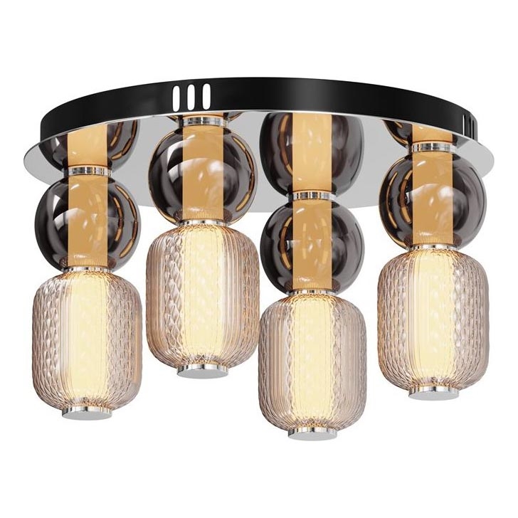 Maytoni MOD273CL-L60CH3K - LED Stropna svjetiljka DROP 4xLED/15W/230V pr. 43 cm sjajni krom