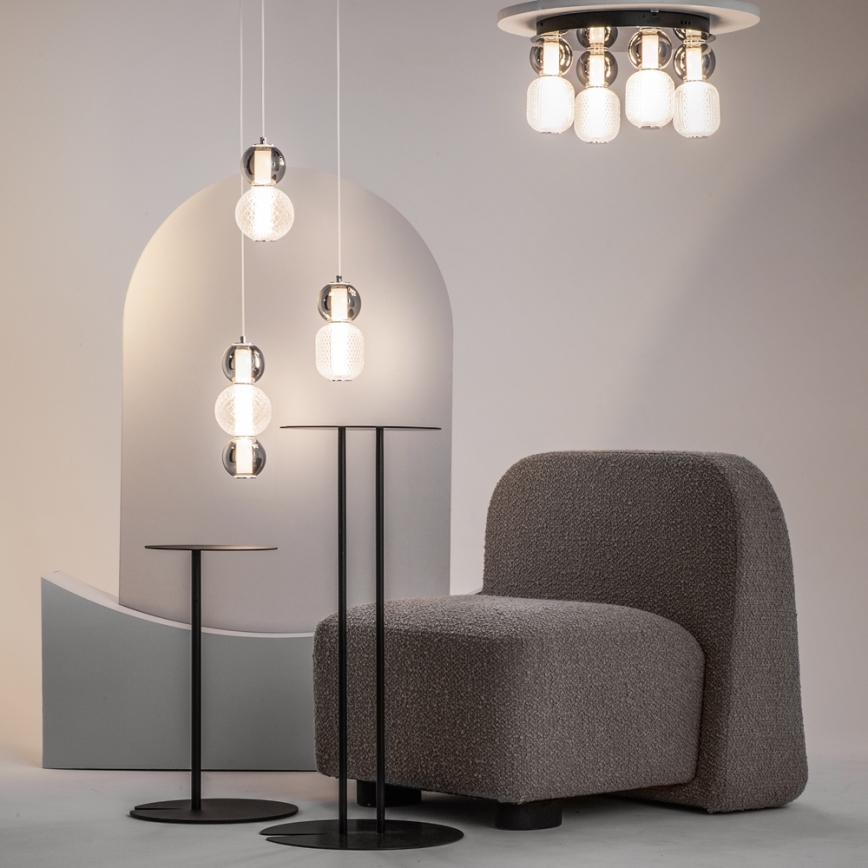 Maytoni MOD273CL-L60CH3K - LED Stropna svjetiljka DROP 4xLED/15W/230V pr. 43 cm sjajni krom