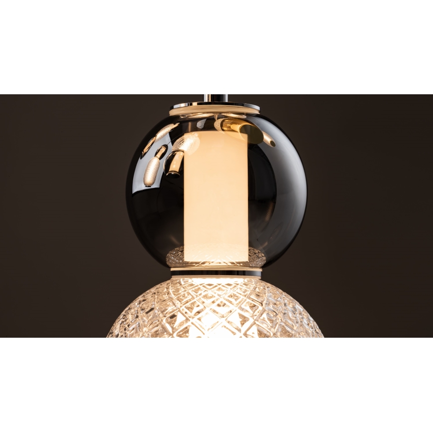Maytoni MOD273CL-L60CH3K - LED Stropna svjetiljka DROP 4xLED/15W/230V pr. 43 cm sjajni krom