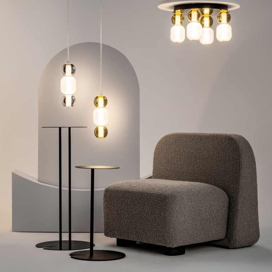 Maytoni MOD273CL-L60G3K - LED Stropna svjetiljka DROP 4xLED/15W/230V pr. 43 cm zlatna