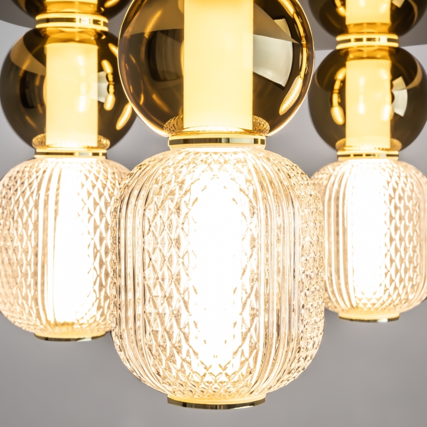 Maytoni MOD273CL-L60G3K - LED Stropna svjetiljka DROP 4xLED/15W/230V pr. 43 cm zlatna