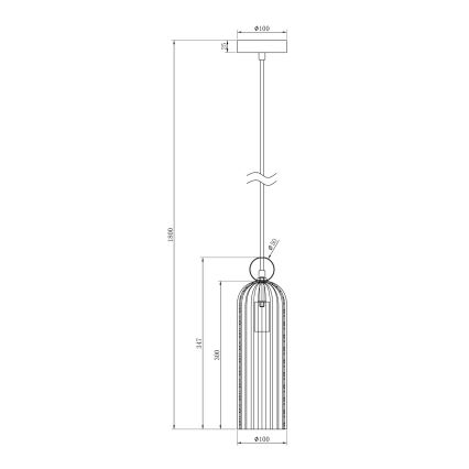 Maytoni MOD302PL-01GR - Luster na sajli ANTIC 1xE14/40W/230V zlatna/siva