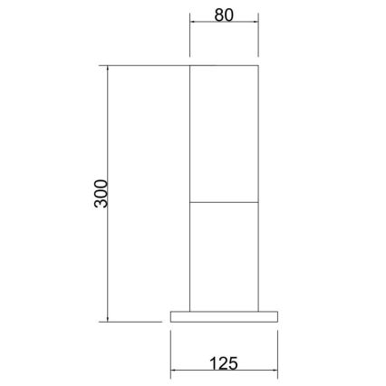 Maytoni O418FL-01B - Vanjska lampa WILLIS 1xE27/60W/230V 30 cm IP54 crna