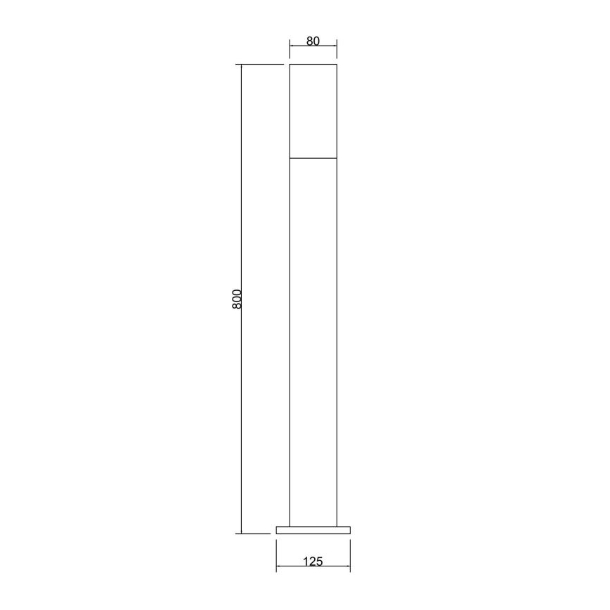 Maytoni O418FL-01GR1 - Vanjska lampa WILLIS 1xE27/60W/230V 80 cm IP54 antracit