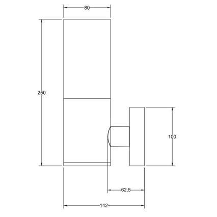 Maytoni O418WL-01B - Vanjska zidna svjetiljka WILLIS 1xE27/60W/230V IP54 crna
