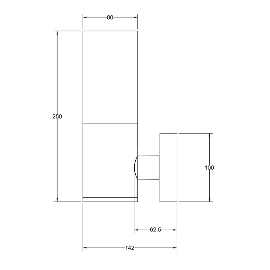 Maytoni O418WL-01B - Vanjska zidna svjetiljka WILLIS 1xE27/60W/230V IP54 crna
