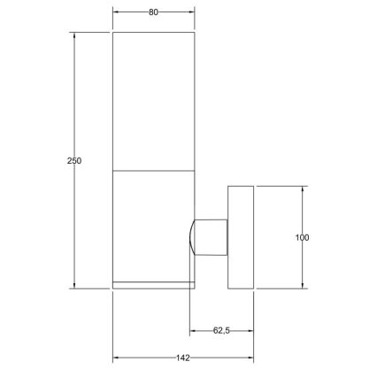 Maytoni O418WL-01GR - Vanjska zidna svjetiljka WILLIS 1xE27/60W/230V IP54 antracit