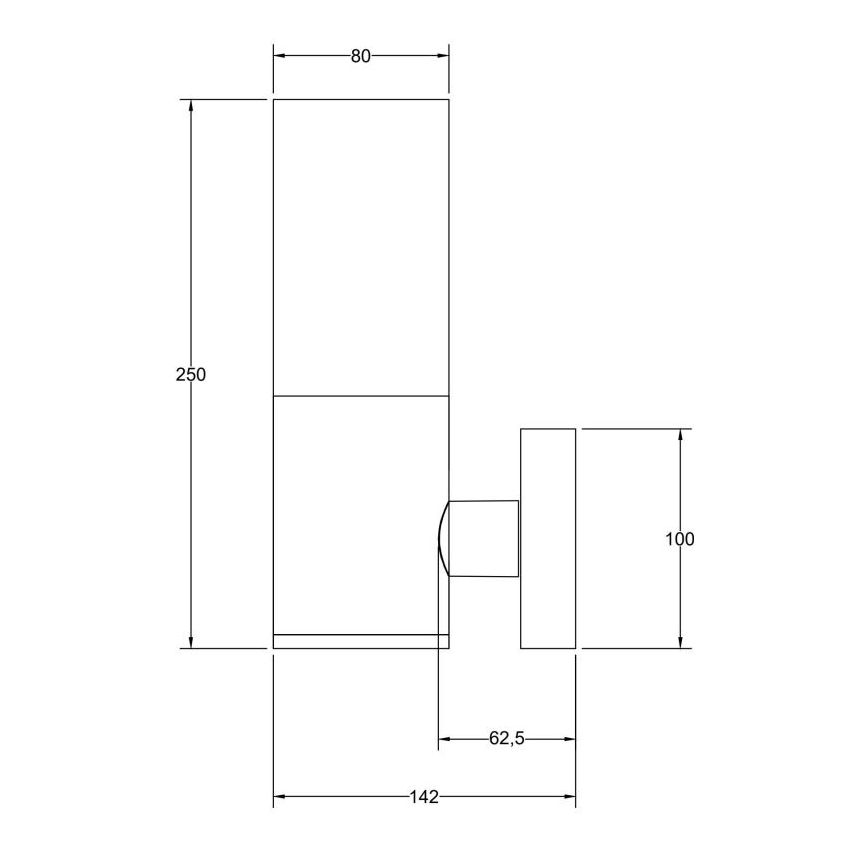 Maytoni O418WL-01GR - Vanjska zidna svjetiljka WILLIS 1xE27/60W/230V IP54 antracit