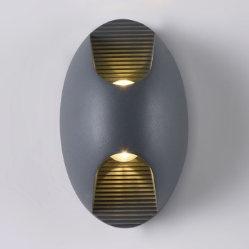 Maytoni O594WL-L6GR - LED Vanjska zidna svjetiljka TIMES SQUARE LED/6W/230V IP65 antracit