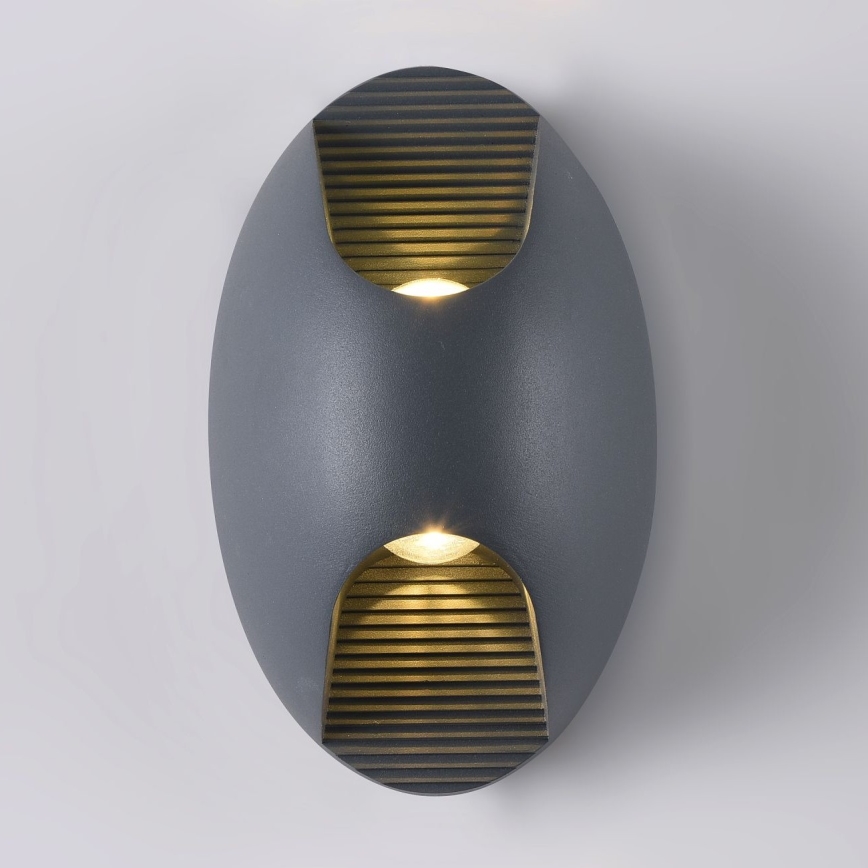 Maytoni O594WL-L6GR - LED Vanjska zidna svjetiljka TIMES SQUARE LED/6W/230V IP65 antracit