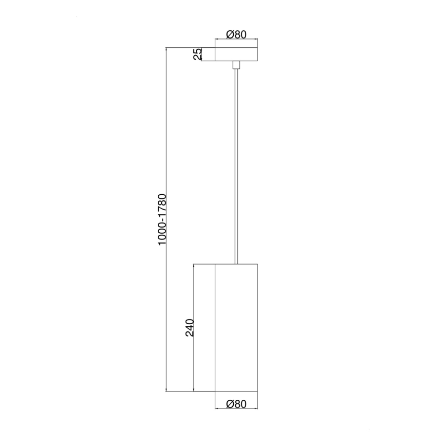 Maytoni P011PL-01CH - Luster na sajli GIOIA 1xE14/40W/230V crna