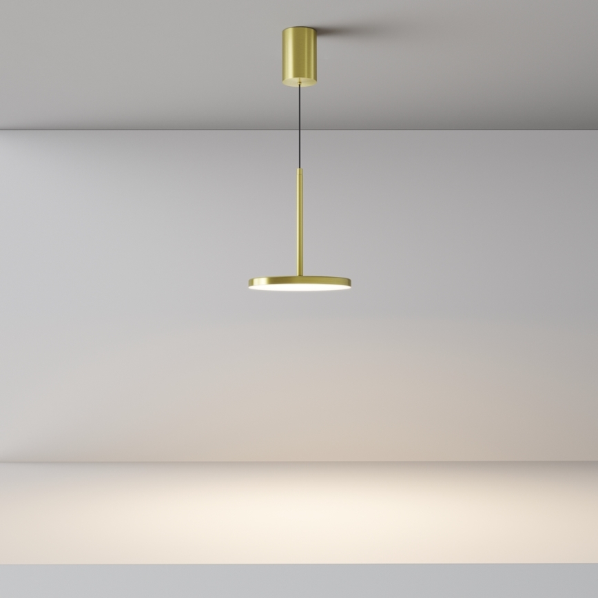 Maytoni P076PL-L12W3K-BS - LED Luster na sajli PLATO LED/12W/230V 3000K zlatna