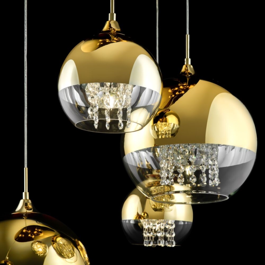 Maytoni P140-PL-170-5-G - Luster na sajli FERMI 5xE27/60W/230V zlatna