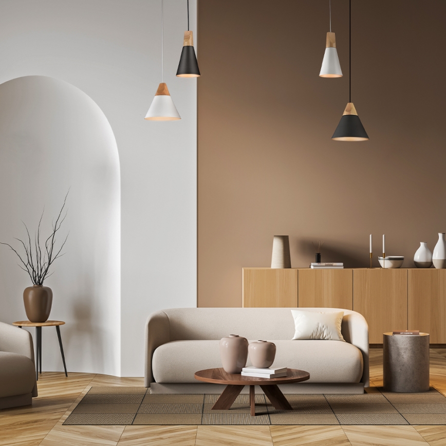 Maytoni P359-PL-220-C - Luster na sajli BICONES 1xE27/60W/230V pr. 22 cm siva/bež