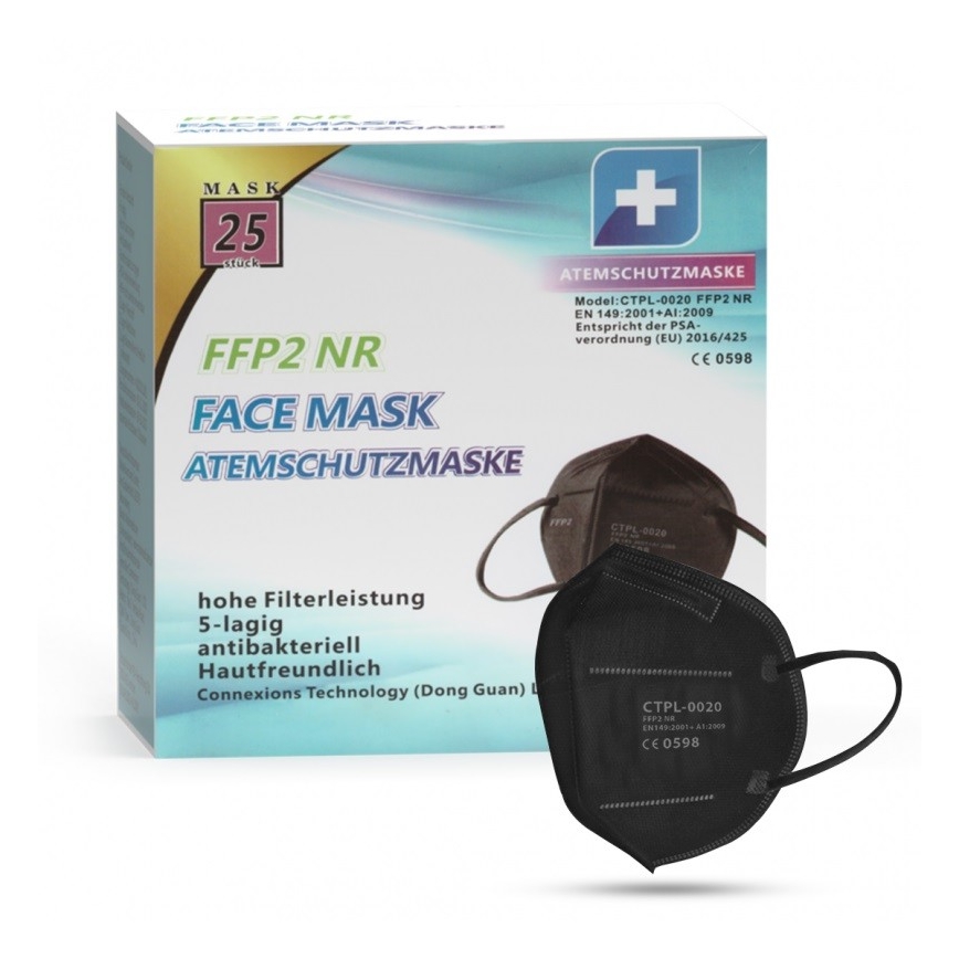Media Sanex Zaštitna maska FFP2 NR / KN95 Black 1 kom