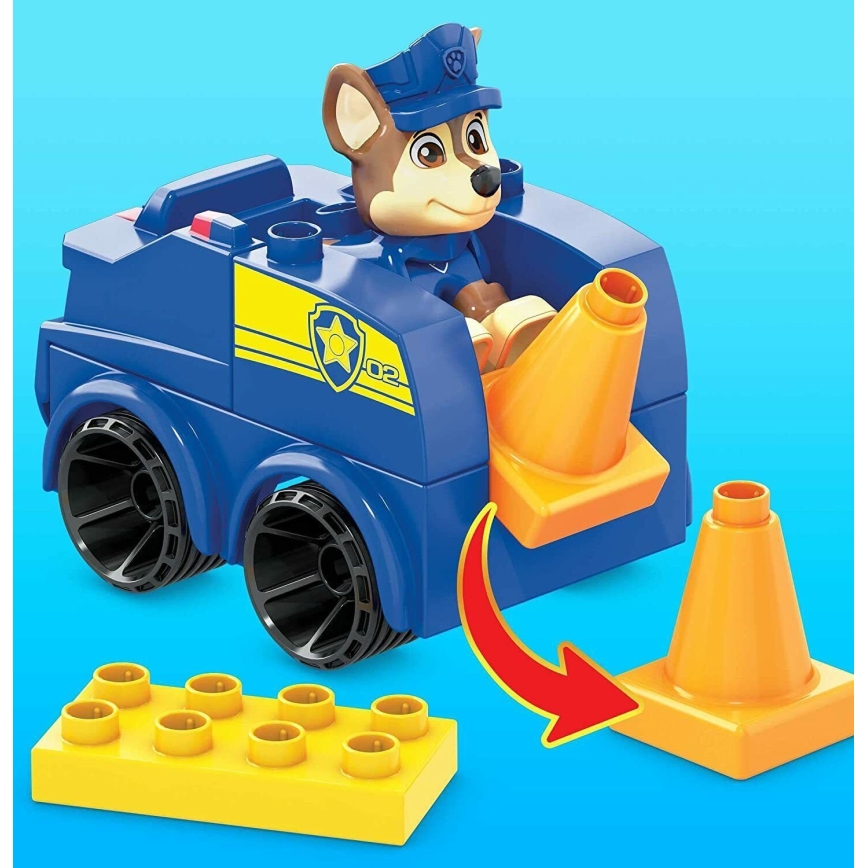 Mega Bloks - Dječji set Psići u ophodnji Chaseov automobil